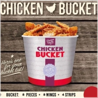 5 hotwings, 5 chickenstrips, 6 kipnuggets